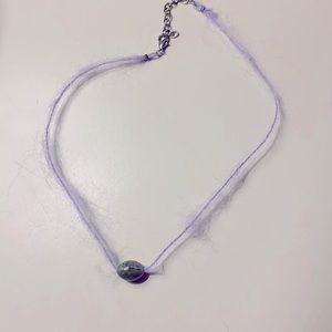 Fuzzy purple choker